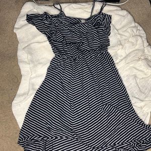 Navy blue and white dress